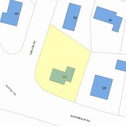 312 Quinobequin Rd, Newton MA 02468-2104 plot plan