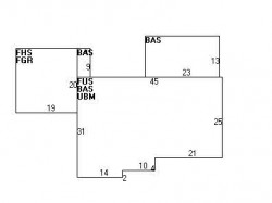 11 Bruce Ln, Newton MA 02458-2615 floor plan