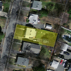 44 Freeman St, Newton MA  02466-1206 aerial view