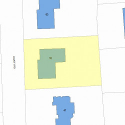 55 Lovett Rd, Newton MA  02459-3107 plot plan