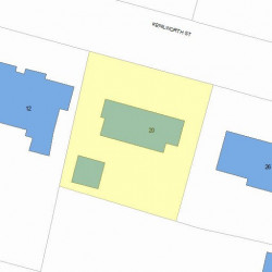 20 Kenilworth St, Newton MA  02458-2706 plot plan