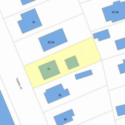 86 Chapel St, Newton MA  02458-1011 plot plan