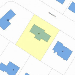 111 Stanley Rd, Newton MA  02468-2315 plot plan