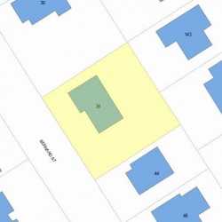 36 Bernard St, Newton MA 02461-1904 plot plan