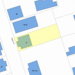 94 Dalby St, Newton MA  02458-1033 plot plan