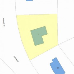 1 Rosalie Rd, Newton MA  02459-3128 plot plan