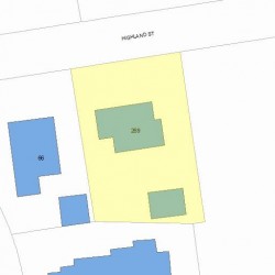 269 Highland St, Newton MA 02465-2714 plot plan