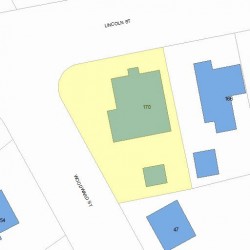 170 Lincoln St, Newton MA  02461-1510 plot plan