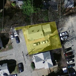 22 Washington Ter, Newton MA 02460-1541 aerial view