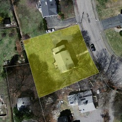 54 Arlo Rd, Newton MA  02464-1001 aerial view