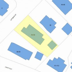 56 Lothrop St, Newton MA 02460-1420 plot plan
