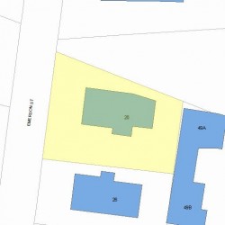 20 Emerson St, Newton MA  02458-1605 plot plan