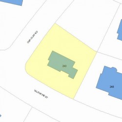 240 Valentine St, Newton MA  02465-3031 plot plan