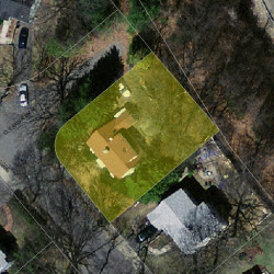 8 Deforest Rd, Newton MA  02462-1111 aerial view