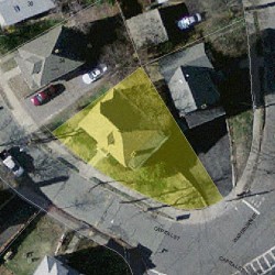 42 Capital St, Newton MA  02458-1302 aerial view