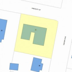 33 Central Ave, Newton MA 02460-1710 plot plan