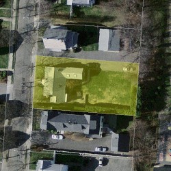 36 Rustic St, Newton MA  02458-1024 aerial view