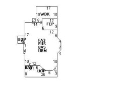 285 Tremont St, Newton MA  02458-2113 floor plan
