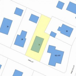 32 Fern St, Newton MA 02466-2207 plot plan