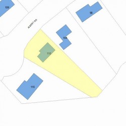 110 Albert Rd, Newton MA  02466-1303 plot plan