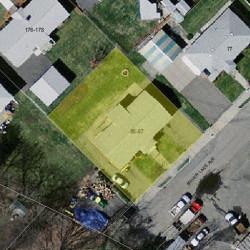 85 Silver Lake Ave, Newton MA  02458-1110 aerial view