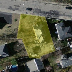 72 Pearl St, Newton MA  02458-1516 aerial view