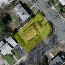 60 Crehore Dr, Newton MA  02462-1120 aerial view