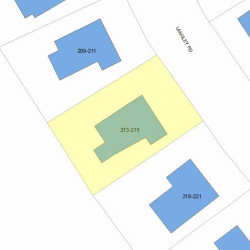 213 Langley Rd, Newton MA  02459-2357 plot plan