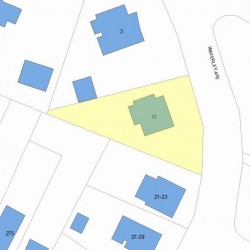 11 Waverley Ave, Newton MA 02458-2103 plot plan