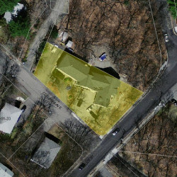 36 Columbia Ave, Newton MA  02464-1227 aerial view