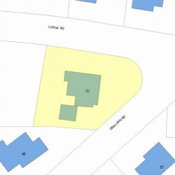 60 Gralynn Rd, Newton MA 02459-1341 plot plan