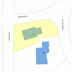 54 Hampshire St, Newton MA 02465-2935 plot plan