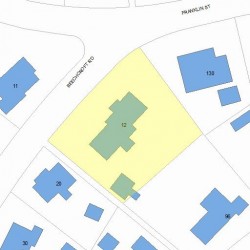 12 Beechcroft Rd, Newton MA  02458-2404 plot plan