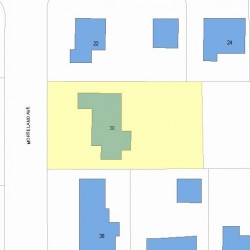 30 Morseland Ave, Newton MA  02459-1150 plot plan