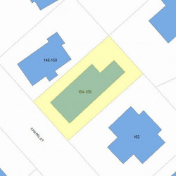 154 Chapel St, Newton MA  02458-1308 plot plan