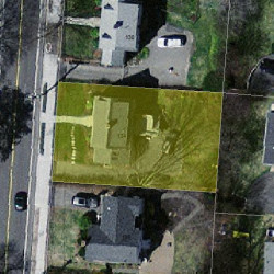 134 Winchester St, Newton MA  02461-2130 aerial view