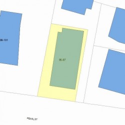 95 Pearl St, Newton MA  02458-1528 plot plan