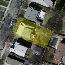 74 Falmouth Rd, Newton MA 02465-1127 aerial view