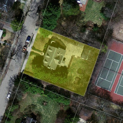 17 Dorset Rd, Newton MA  02468-1457 aerial view