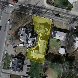 160 Crafts St, Newton MA  02460-1411 aerial view