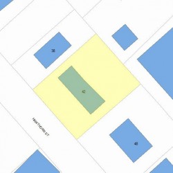 42 Hawthorn St, Newton MA 02458-1215 plot plan