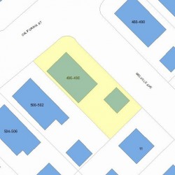 496 California St, Newton MA  02460-1253 plot plan