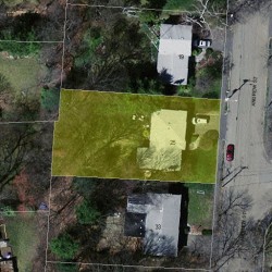 25 Andrew St, Newton MA 02461-2101 aerial view