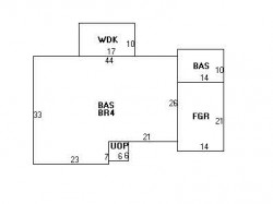 45 Warren Rd, Newton MA 02468-1222 floor plan