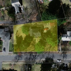 121 Avalon Rd, Newton MA  02468-1611 aerial view