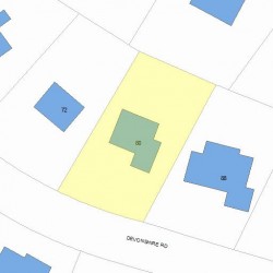 80 Devonshire Rd, Newton MA 02468-2213 plot plan