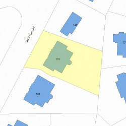 153 Brookline St, Newton MA  02467 plot plan