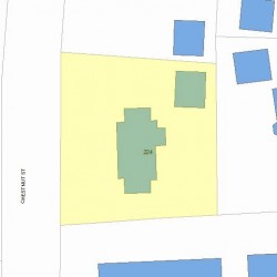 224 Chestnut St, Newton MA  02465-2929 plot plan