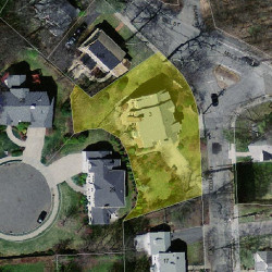 3 Cedar St, Newton MA  02459-1142 aerial view