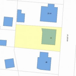 45 Jasset St, Newton MA 02458-1055 plot plan